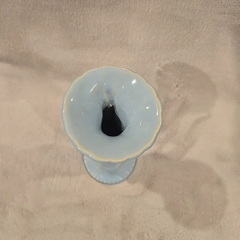 Vintage Art Deco USA Shawnee Pottery Tulip Hand Vase‎ Baby Blue 10